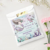 Cute Mermaid under the Zee Girl Baby shower Party Bedankzakje (Gezegeld)
