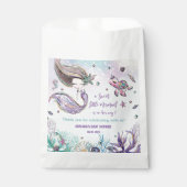 Cute Mermaid under the Zee Girl Baby shower Party Bedankzakje (Voorkant)