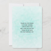 Cute Mermaid under the Zee Waterverf Bedankkaart (Achterkant)