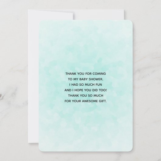 Cute Mermaid under the Zee Waterverf Bedankkaart (Achterkant)