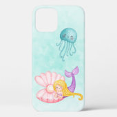 Cute Mermaid under the Zee Waterverf Case-Mate iPhone Case (Achterkant)