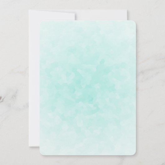 Cute Mermaid under the Zee Waterverf Save The Date (Achterkant)