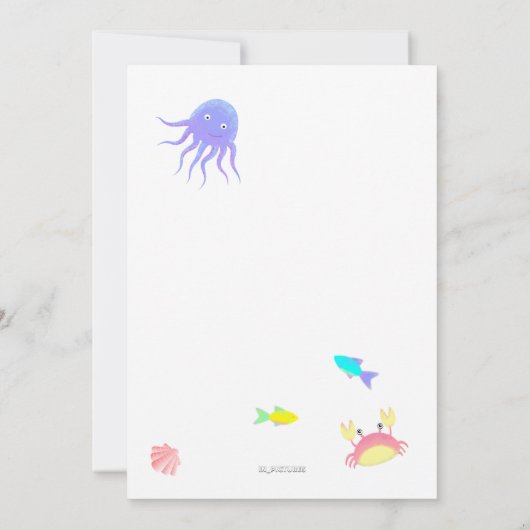 Cute Mermaid under Zee Neon (Achterkant)