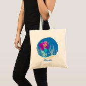 Cute Mermaid Underwater Ocean Girl Monogram Pool Tote Bag (Voorkant (product))