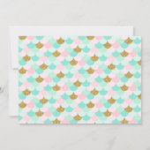 Cute mermaid unicorn party-uitnodiging kaart (Achterkant)