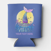 Cute Mermaid Vibes Name Ocean Beach Blikjeskoeler (Voorkant)