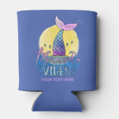 Cute Mermaid Vibes Name Ocean Beach Blikjeskoeler (Achterkant)