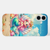 Cute Mermaid voeg naam toe Case-Mate iPhone Case (Achterkant (horizontaal))