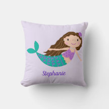 Cute Mermaid Whimsical Paars Personalized