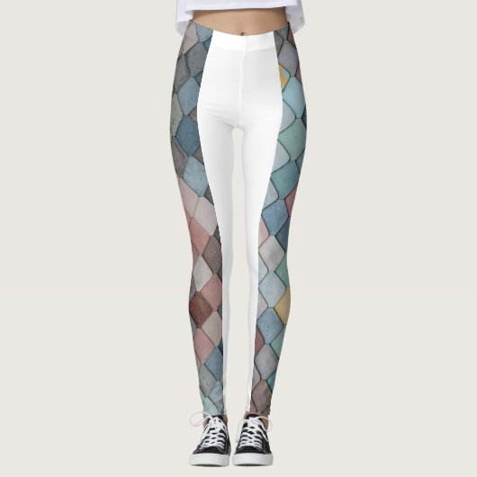 Cute Mermaid Yoga Workout Running Leggings (Voorkant)