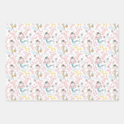 Cute Mermaids Craft Decoupage Scrapbook and Gift Inpakpapier Vel (Voorkant 2)