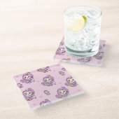 Cute Mermaids Glazen Onderzetter (Schuin)