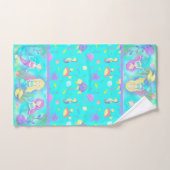 Cute Mermaids under Zee Neon Bad Handdoek (Handdoek)