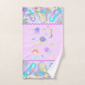 Cute Mermaids under Zee Neon Bad Handdoek (Handdoek)