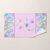 Cute Mermaids under Zee Neon Bad Handdoek (Handdoek)