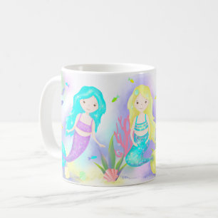 Cute Mermaids under Zee Neon Koffiemok