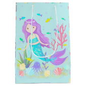 Cute Mermaids under Zee Neon Medium Cadeauzakje (Achterkant)