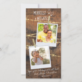 Cute Merriest & Brighest Holiday 2-fotokaart