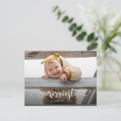 Cute Merriest Modern Calligraphy Foto Feestdagenkaart (Staand voorkant)