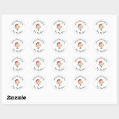 Cute Merry Alles Elf Santa Hat Illustratie Ronde Sticker (Vel)