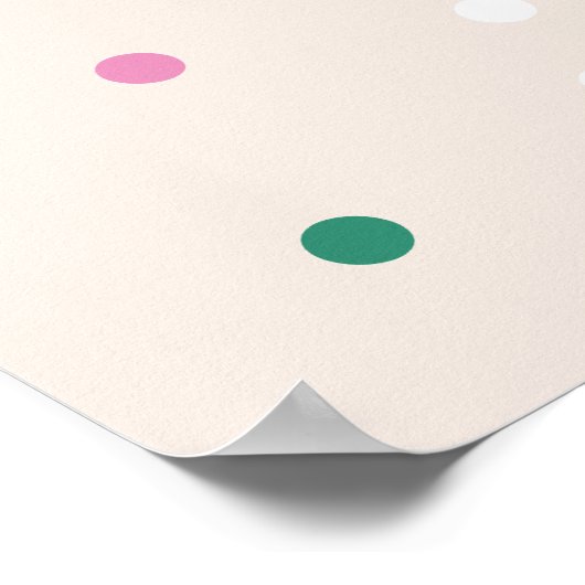 Cute Merry & Bright Pink Confetti Holiday Print (Hoek)