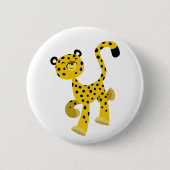 Cute Merry Cartoon Cheetah Ronde Button 5,7 Cm (Voorkant)