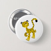 Cute Merry Cartoon Cheetah Ronde Button 5,7 Cm (Voorkant /achterkant)