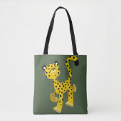 Cute Merry Cartoon Cheetah Tote Bag (Voorkant)