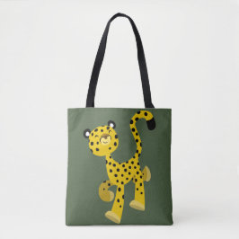 Cute Merry Cartoon Cheetah Tote Bag