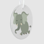 Cute Merry Cartoon Elephant AcrylOrnament Ornament (voorkant)