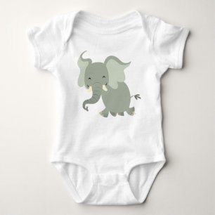 Cute Merry Cartoon Elephant Baby Apparel Romper