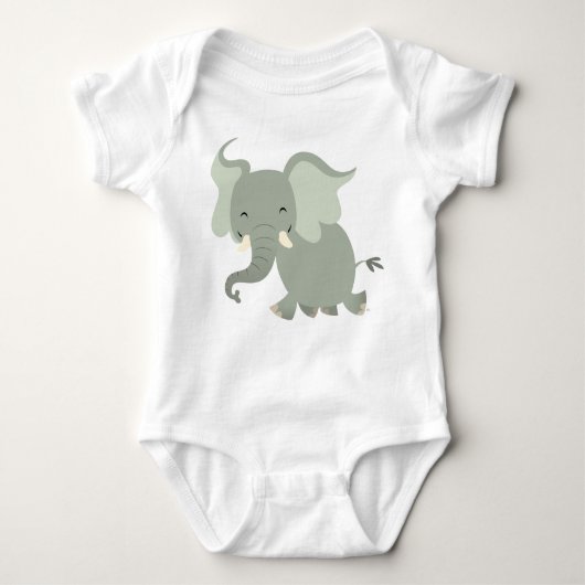 Cute Merry Cartoon Elephant Baby Apparel Romper (Voorkant)