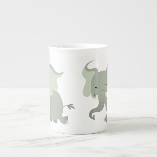 Cute Merry Cartoon Elephant Bone China Mok (Voorkant)