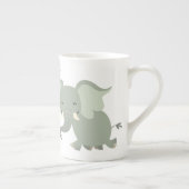 Cute Merry Cartoon Elephant Bone China Mok (Rechts)