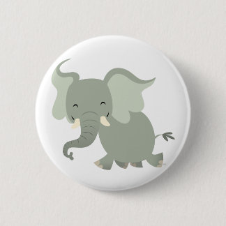 Cute Merry Cartoon Elephant Button Badge