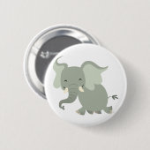 Cute Merry Cartoon Elephant Button Badge (Voorkant /achterkant)