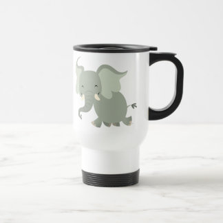 Cute Merry Cartoon Elephant Commuter Mok