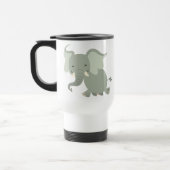 Cute Merry Cartoon Elephant Commuter Mok (Links)