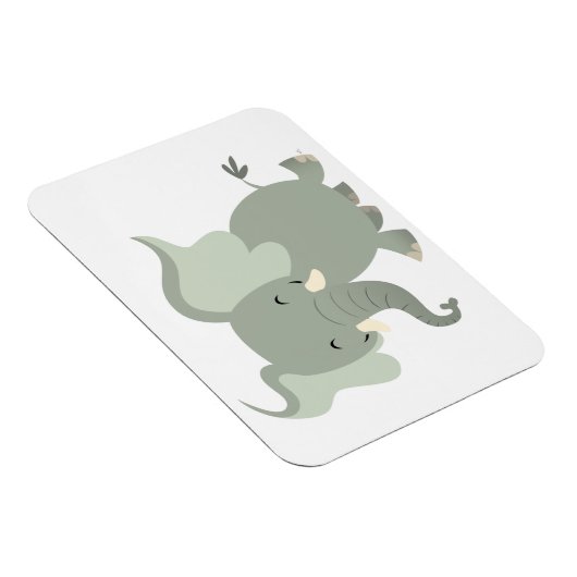 Cute Merry Cartoon Elephant Flexible Magnet Magneet (Rechterzijde)