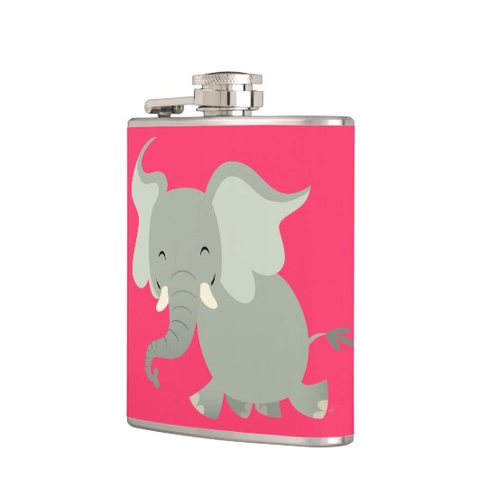 Cute Merry Cartoon Elephant Hip Flask Heupfles (Links)