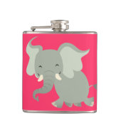 Cute Merry Cartoon Elephant Hip Flask Heupfles (Voorkant)