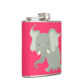 Cute Merry Cartoon Elephant Hip Flask Heupfles (Rechts)