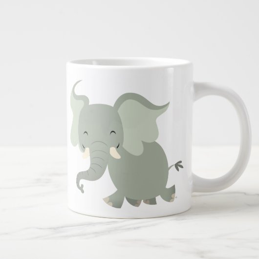 Cute Merry Cartoon Elephant Jumbo Mok (Rechts)
