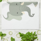 Cute Merry Cartoon Elephant Kitchen Towel Theedoek (Gevouwen)