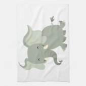 Cute Merry Cartoon Elephant Kitchen Towel Theedoek (Verticaal)