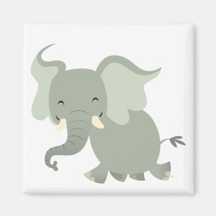 Cute Merry Cartoon Elephant Magnet