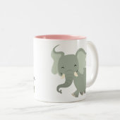 Cute Merry Cartoon Elephant Mok (Voorkant rechts)