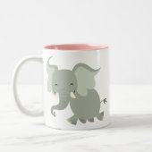 Cute Merry Cartoon Elephant Mok (Links)