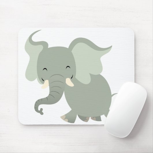 Cute Merry Cartoon Elephant Mousepad Muismat (Met muis)