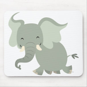 Cute Merry Cartoon Elephant Mousepad Muismat